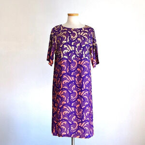 Dries Van Noten Sequined Short Sleeve Shift Dress Size 38